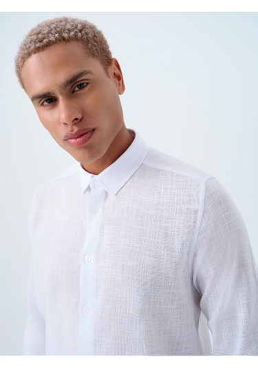 Loft Regular Fit Beyaz Erkek Gömlek Lf2038874 Beyaz