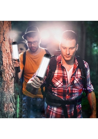 Şarj Edilebilir Led Çalışma Lambası - 2000mah Pil, Mıknatıslı, Araç Tamir Aydınlatma Çok Renkli Çok Renkli