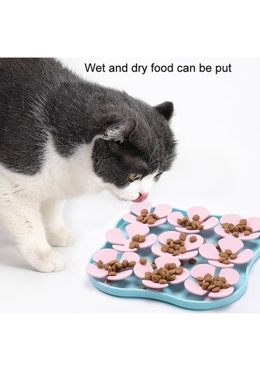 Dm Çiçek Şekilli Silikon Kedi Köpek Yalama Kabı, Boğulma Önleyici Vantuzlu Mama Matı Fda Sertifikalı