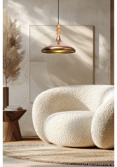 Patina Q Ahşap Tekli Avize Sarkıt Salon Mutfak Cafe Butik Lamba Aydınlatma Avizeler Patina