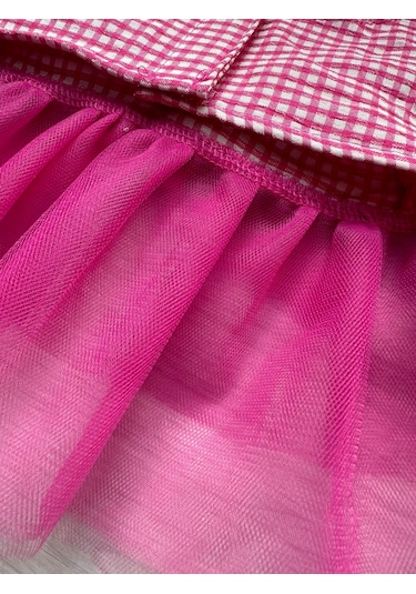 Gobo Kareli Yıldızlı Tüllü Kedi Köpek Kıyafeti Elbisesi