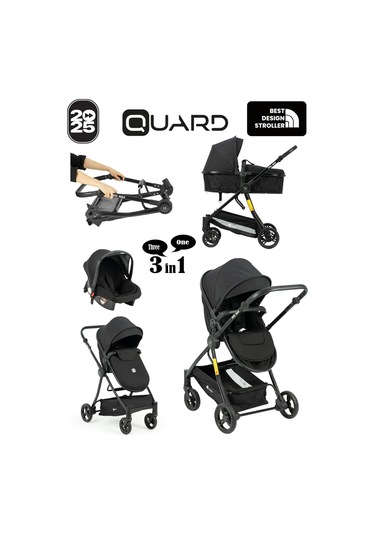 Quard Promax Travel Sistem Bebek Arabası Siyah