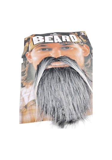 Takma Kendinden Yapışkanlı Sakal Bıyık Beyaz Geçişli Tüm Yaşlar