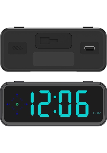 Tenfowee Araç Hud Görüntüleyici, Gps Hız/saat/yön Gösterimi, Led Renkli Ekran, Hız Aşımı Uyarısı, Kmh/mph Değiştirilebilir, Siyah Süpürge Askısı Yok