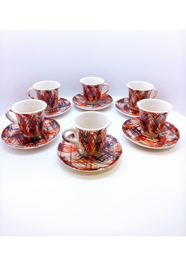 El Işlemeli Seramik Fincan Takımı