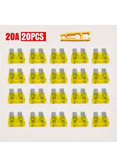 Meridiangoods Jyft 20 Parça 7.5a/20a/40a Bıçak Tipi Araç Sigortaları - Otomobil, Tekne, Kamyon