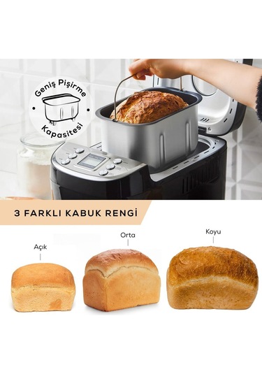 Karaca Bake Xl Siyah Ekmek Ve Yoğurt Yapma Makinesi (Teşhir&Outlet)