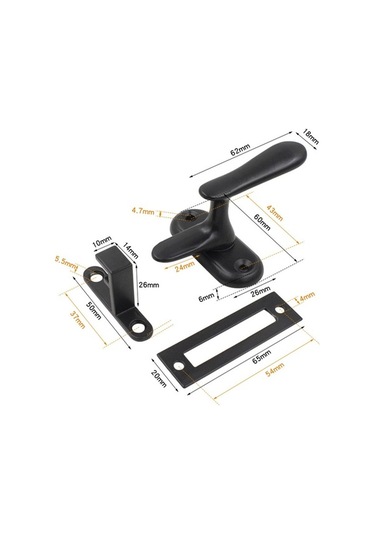 Besthome1 Suntek Ahır Kapısı Kilit Mandalı Paslanmaz Çelik Siyah, Geniş Boyutlu Ahır Kapısı