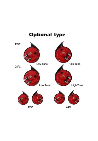 Novahub 2 Adet 24v Evrensel Çift Tonlu Korna, Metal + Abs, Suya Dayanıklı, Yüksek/düşük Sesli, Araba Motosiklet Kornası