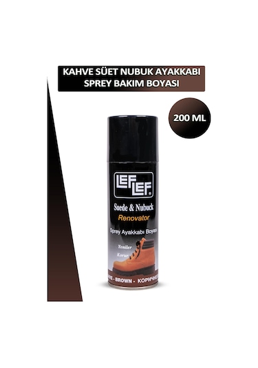 Bağcık + Nuri Leflef Süet Nubuk Ayakkabı Sprey Bakım Boyası 200 Ml Set 001