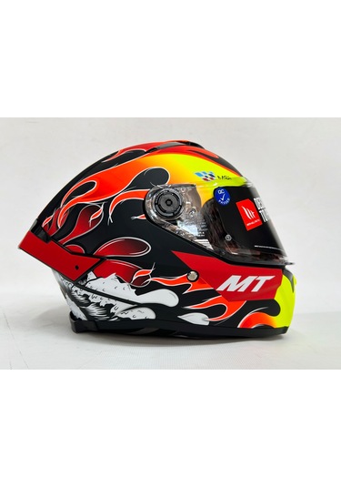 Mt Thunder 4sv Yamanaka B3 Şeffaf Vizörlü Mat Renk Iç Güneş Vizörlü Motosiklet Kaskı