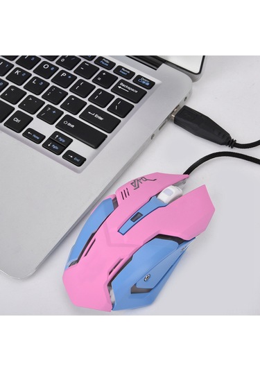 Ximistore9 3200dpı Led Işıklı Ergonomik Pembe Oyun Mouse'u - Hızlı Tepki, Konforlu Tutuş, Geniş Uyumluluk