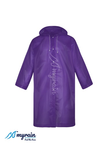 Myrain Kapüşonlu Çıtçıtlı Eva Yağmurluk Mor