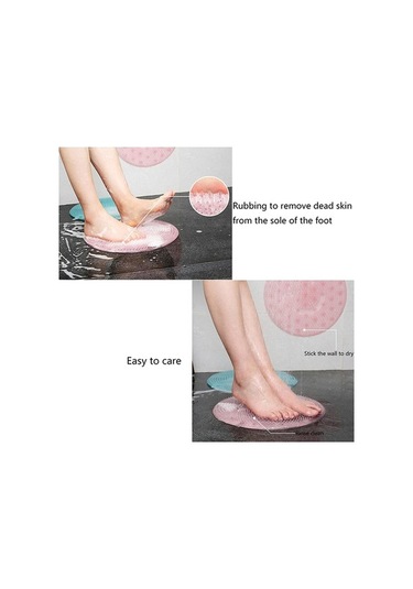 Pazly Tembel Silikon Banyo Masaj Fırçası, Kaymaz Masaj Pedi, Peeling Matı, Vakumlu Mavi Mavi