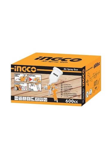 INGCO Endüstriyel Boya Hava Püskürtme Tabancası 600cc ASG1061
