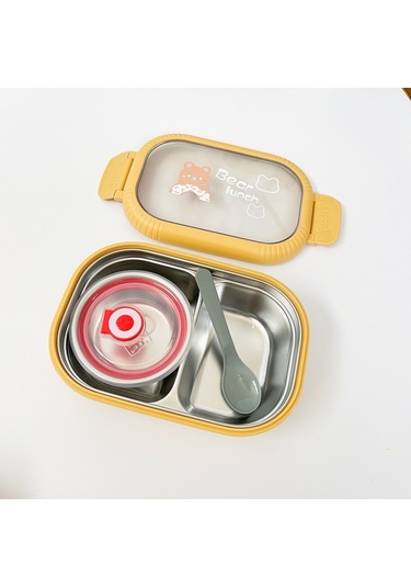 Lichen Paslanmaz Çelik Bento Öğle Yemeği Kutusu, Sızdırmaz,