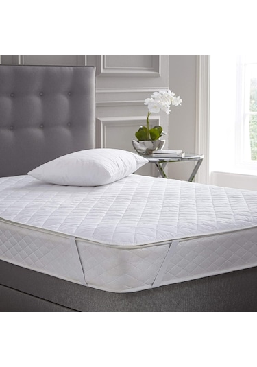 Dört Mevsim Kapitone Sıvı Geçirmez Alez % 100 Pamuklu Tüm Ebatlar Beyaz