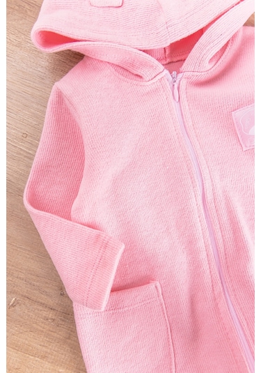 Babymod Kapüşonlu Önden Fermuarlı Kız/Erkek Bebek Tulum