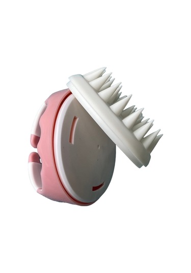 Land Of Myth Lom1403 Yeni Yumuşak Silikon Dişli Saç Derisi Masaj Fırçası Pembe