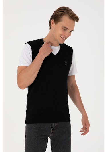 U.s. Polo Assn. Erkek Siyah Süveter 50316843-vr046 Siyah