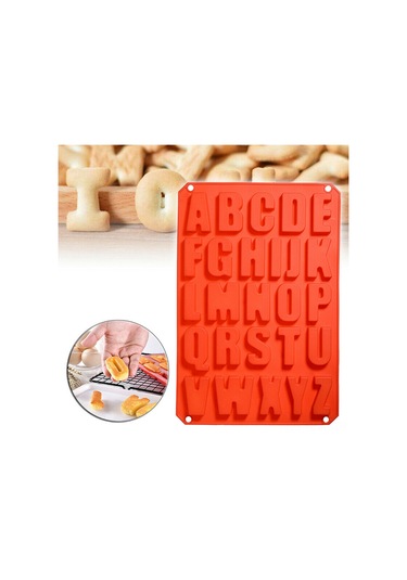 Qingmipy 26 Harfli Kırmızı Silikon Kek Kalıbı - Mikrodalga, Buzdolabı Ve Fırın Uyumlu Çok Renkli