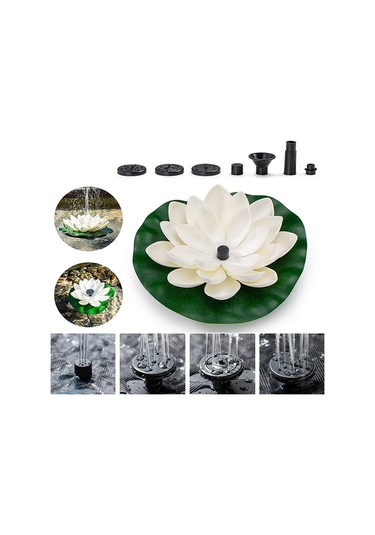 Cps30-0712a Güneş Fıskiyesi Yüzen Görünümler Bahçe Havuz Suyu Sahnesi