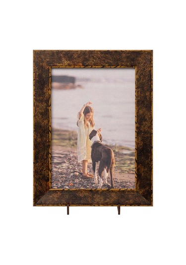 Ahşap Görünümlü Dekoratif 4'lü Fotoğraf Çerçevesi