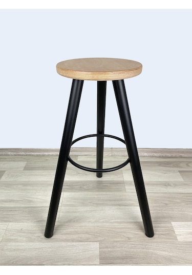 Banco Bar Sandalyesi, Bar Taburesi 72cm Ahşap Siyah
