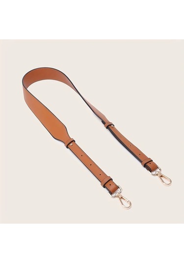 Fochsia 1 Adet Kadınlar İçin Minimalist Klasik Yapay Deri Ayarlanabilir Çanta Kayışı Brown Gümüş Toka