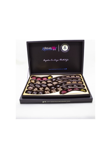 Dark Brown Hediyelik Çikolata 48 Adet Spesiyel Türüf Çikolata Kutusu Gerçek Çikolatadan