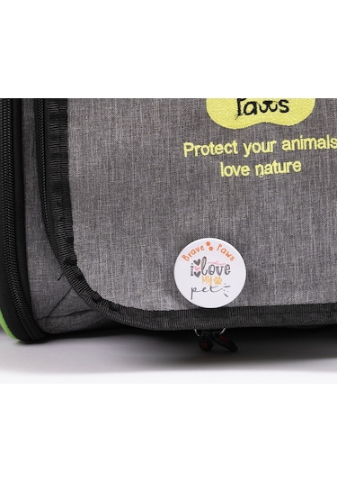 Brave Paws Kedi Ve Köpek Taşıma Çantası Açılabilir Fileli Katlanabilir Yıkanabilir Torik Model