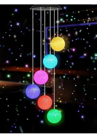 Greentech Güneş Enerjili Renk Geçişli Kristal Top Aydınlatma / GT-SL10