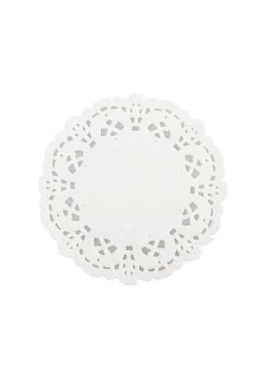 Dolphin Dantel Görünümlü Kağıt Bardak Altlığı - Çay Bardağı Kağıt Altlığı - 5 Adet 500'lü Paket Beyaz