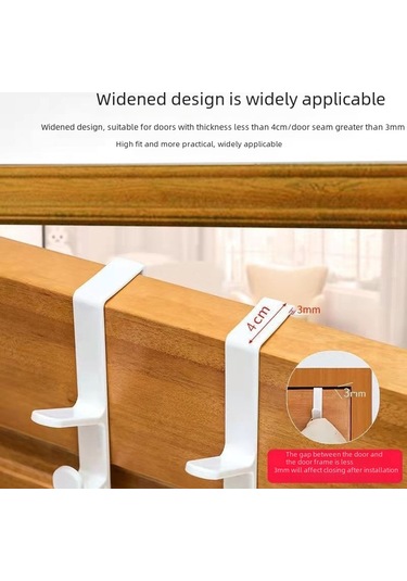 Honmex Beş Kanca Çok Amaçlı Izsiz Kapı Askısı - Pekinli Ve Mont Organizasyonu İçin Dayanıklı Pp Malzeme Diğer