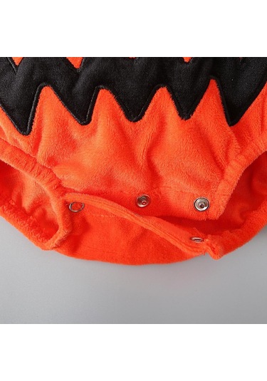 Cadılar Bayramı Balkabağı Bebek Erkek Kız Uzun Kollu Kapşonlu Romper Tulum Cosplay Kostüm Giysileri 0-24 Ay İçin Çok Renkli