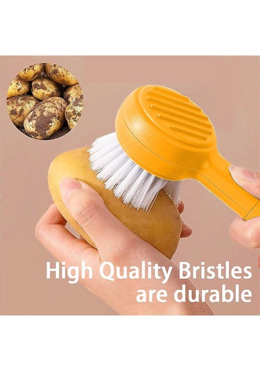 Sebze Temizleme Fırçası Meyve Fırçası İyi Tutuş Uzun Saplı Gıda Temizleme Fırçası Çok İşlevli -4