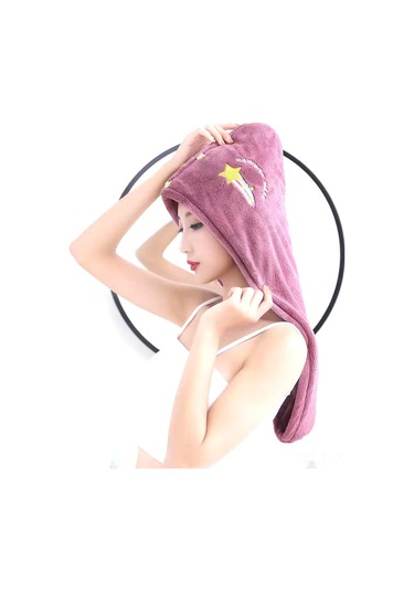 Xiyyadms Yumuşak Ve Emici Çift Katmanlı Saç Kurutma Havlusu - Lake Blue Renk, 26x65cm Boyut Göl Mavisi