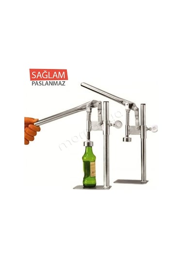 Soda Gazoz Kapağı Kapatma Makinesi Şişe Kapatma Aleti 1000 Kapak Gümüş