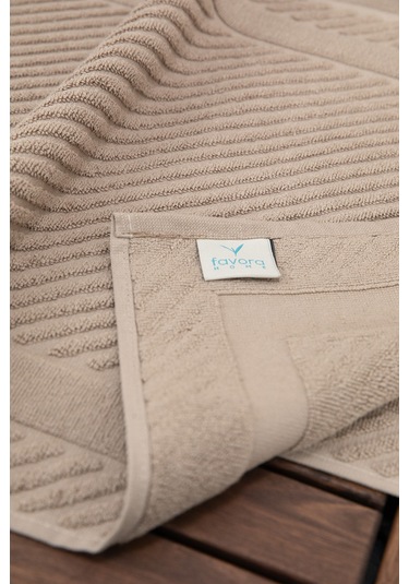 Leoline %100 Pamuk Premium 2'li Ayak Havlusu - Kahve Kahve