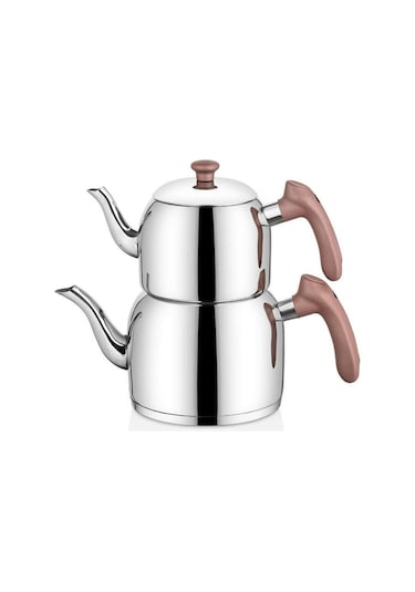 Özkent K-392 Vista Orta Boy Sade Çaydanlık Takımı Rosegold Özkent