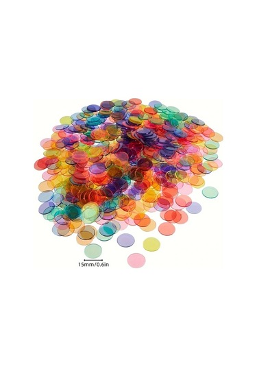Cordial 100 Parça Çok Renkli Sayma Çemberi - 25mm Şeffaf Ve Mat Eğitim Araçları