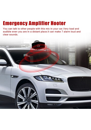 Hangfox 12v 80w Otomobil Sireni Hoparlörü - 7 Farklı Alarm Sesleri Ve Konuşma Fonksiyonu, 200db Yüksek Ses Seviyesi