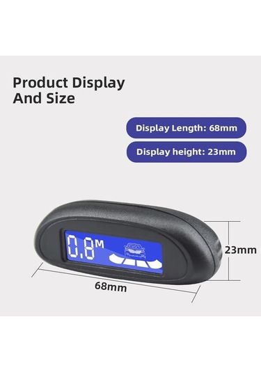 Beyaz Otopark Otomatik Led Park Sensörü Ve 4 Sensör Ters Yedekleme Park Radarı Monitör Dedektör Sistemi Ekran Geri Vites Radarı