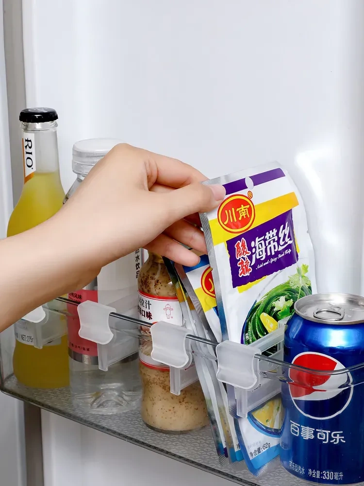 Konesam 8 Adet Çerçeveli Buzdolabı Bölücü, Genişletilebilir Plastik Organizatör - Dolap, Raf Ve Mutfak İçin Çok Amaçlı Depolama Aracı Beyaz