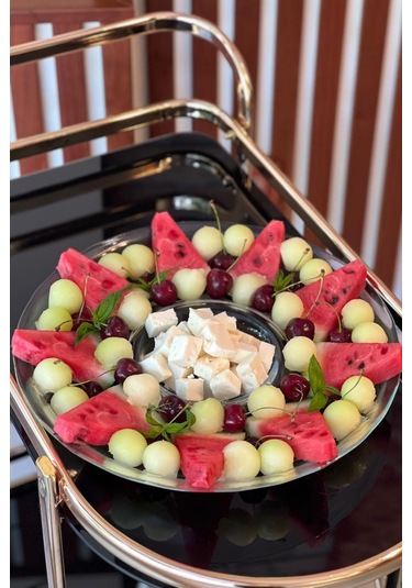 Cam Meyve Tabağı Sunumluk Sosluk Şeffaf 37 Cm