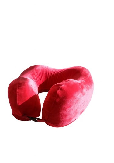 Armegeda Pembe Memory Foam Boyun Destekli Seyahat Yastığı U Şekilli Yastık Wine Red