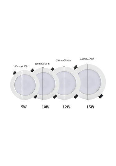 5w Led'li Gömme Aydınlatmalı Ir Uzaktan Kumandalı 16 Renk Ve 4 Yanıp Sönme Modu Kısılabilir Rgbw Renk Değiştiren Projektör Tavan Lambası Çok Renkli