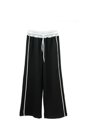 Kız Çocuk Eşofman Alt 7-14 Yaş Double Face Kumaş 12344 Siyah