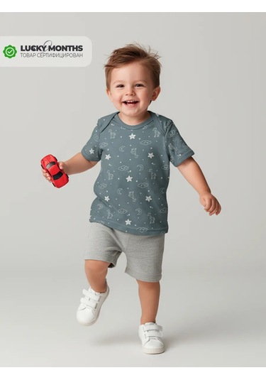 Lucky Months Yenidoğan Bebekler İçin Tişört Seti 3 Parça 372236544 Beyaz