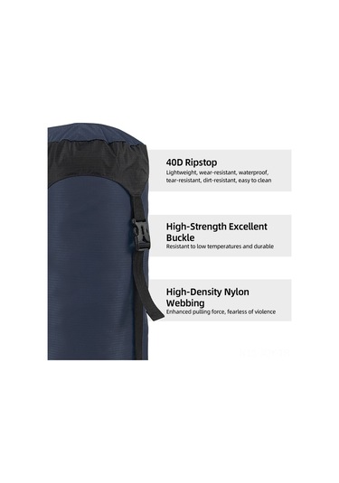 Youmex 40d Ripstop Hafif Kapsül Sıkıştırma Çantası, Outdoor Kamp İçin Giysi Ve Eşya Saklama, Xl Büyüklük, Mavi Inox